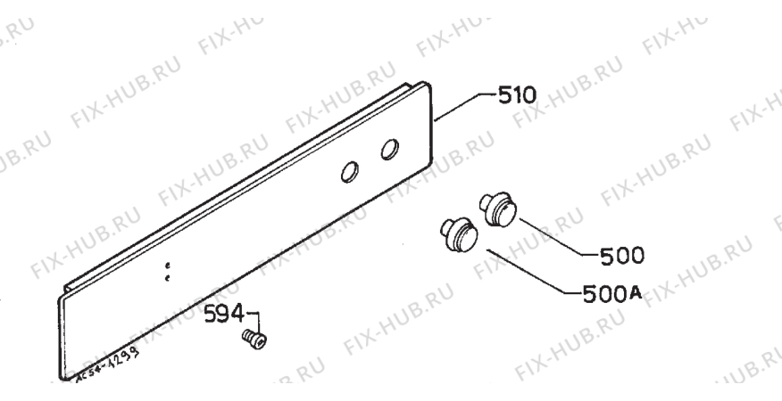 Взрыв-схема плиты (духовки) Zanussi ZSA15W - Схема узла Command panel 037